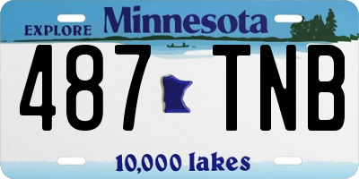 MN license plate 487TNB