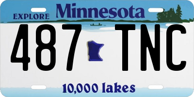 MN license plate 487TNC