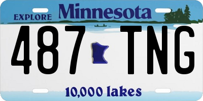 MN license plate 487TNG