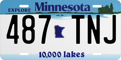 MN license plate 487TNJ