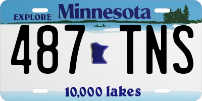 MN license plate 487TNS