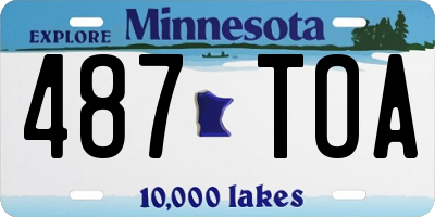 MN license plate 487TOA