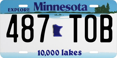 MN license plate 487TOB