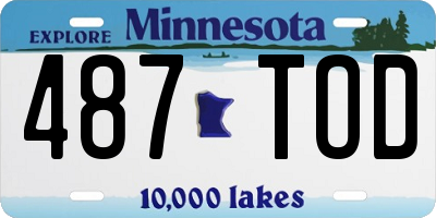 MN license plate 487TOD