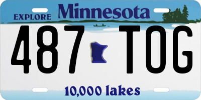 MN license plate 487TOG