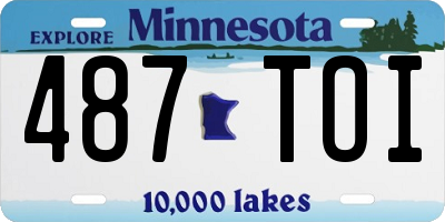 MN license plate 487TOI