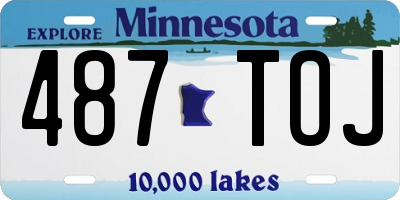 MN license plate 487TOJ