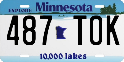 MN license plate 487TOK