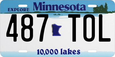 MN license plate 487TOL