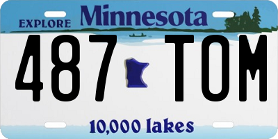 MN license plate 487TOM