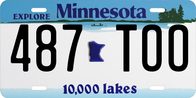 MN license plate 487TOO