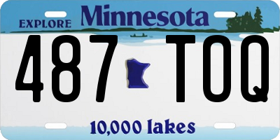 MN license plate 487TOQ
