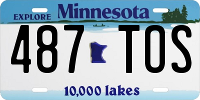 MN license plate 487TOS