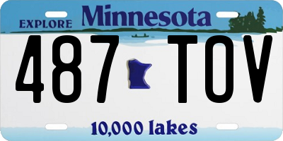 MN license plate 487TOV