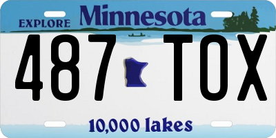 MN license plate 487TOX