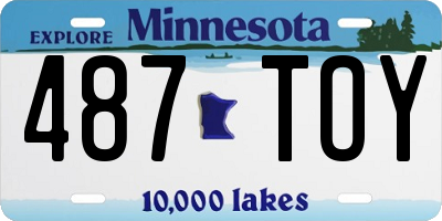 MN license plate 487TOY