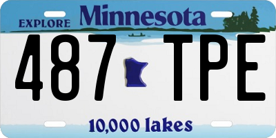 MN license plate 487TPE