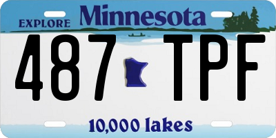 MN license plate 487TPF
