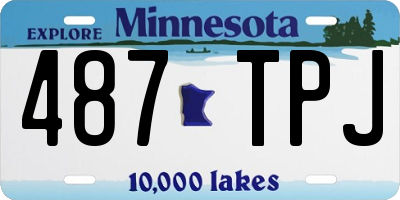 MN license plate 487TPJ