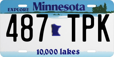 MN license plate 487TPK