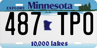 MN license plate 487TPO