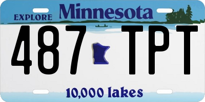 MN license plate 487TPT