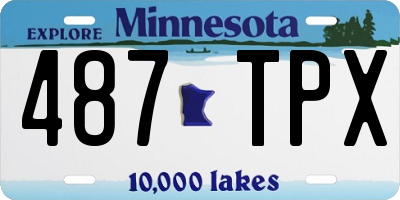 MN license plate 487TPX