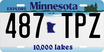 MN license plate 487TPZ
