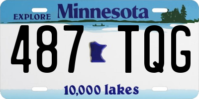 MN license plate 487TQG