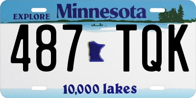 MN license plate 487TQK