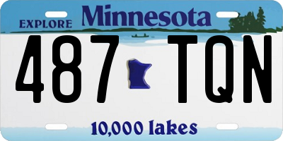 MN license plate 487TQN