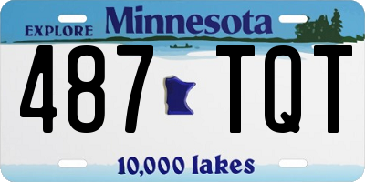 MN license plate 487TQT