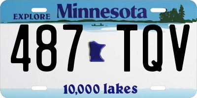 MN license plate 487TQV