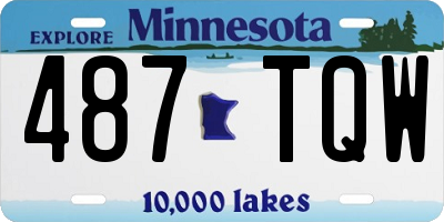 MN license plate 487TQW