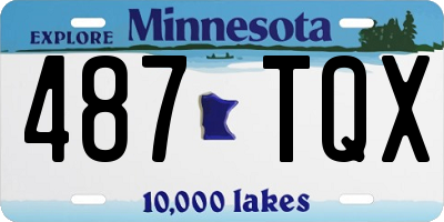 MN license plate 487TQX