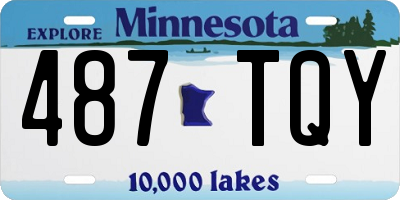 MN license plate 487TQY