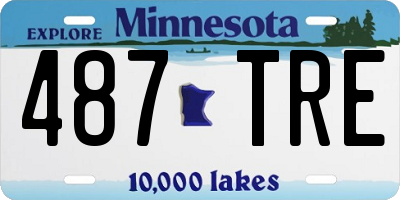 MN license plate 487TRE