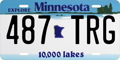 MN license plate 487TRG