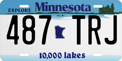 MN license plate 487TRJ