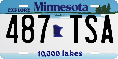 MN license plate 487TSA