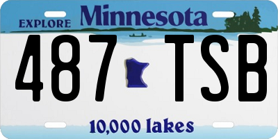MN license plate 487TSB