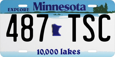 MN license plate 487TSC