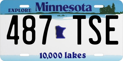 MN license plate 487TSE