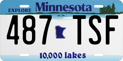 MN license plate 487TSF