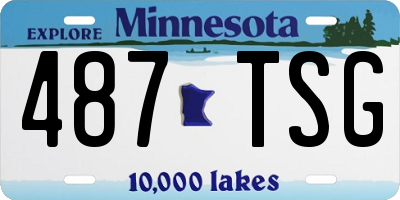 MN license plate 487TSG