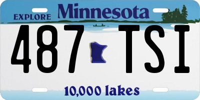 MN license plate 487TSI