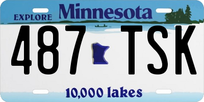 MN license plate 487TSK