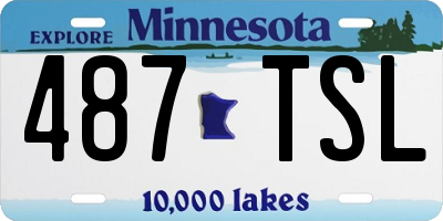 MN license plate 487TSL