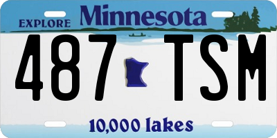 MN license plate 487TSM