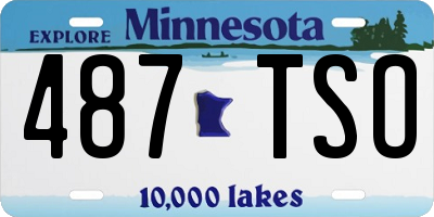 MN license plate 487TSO